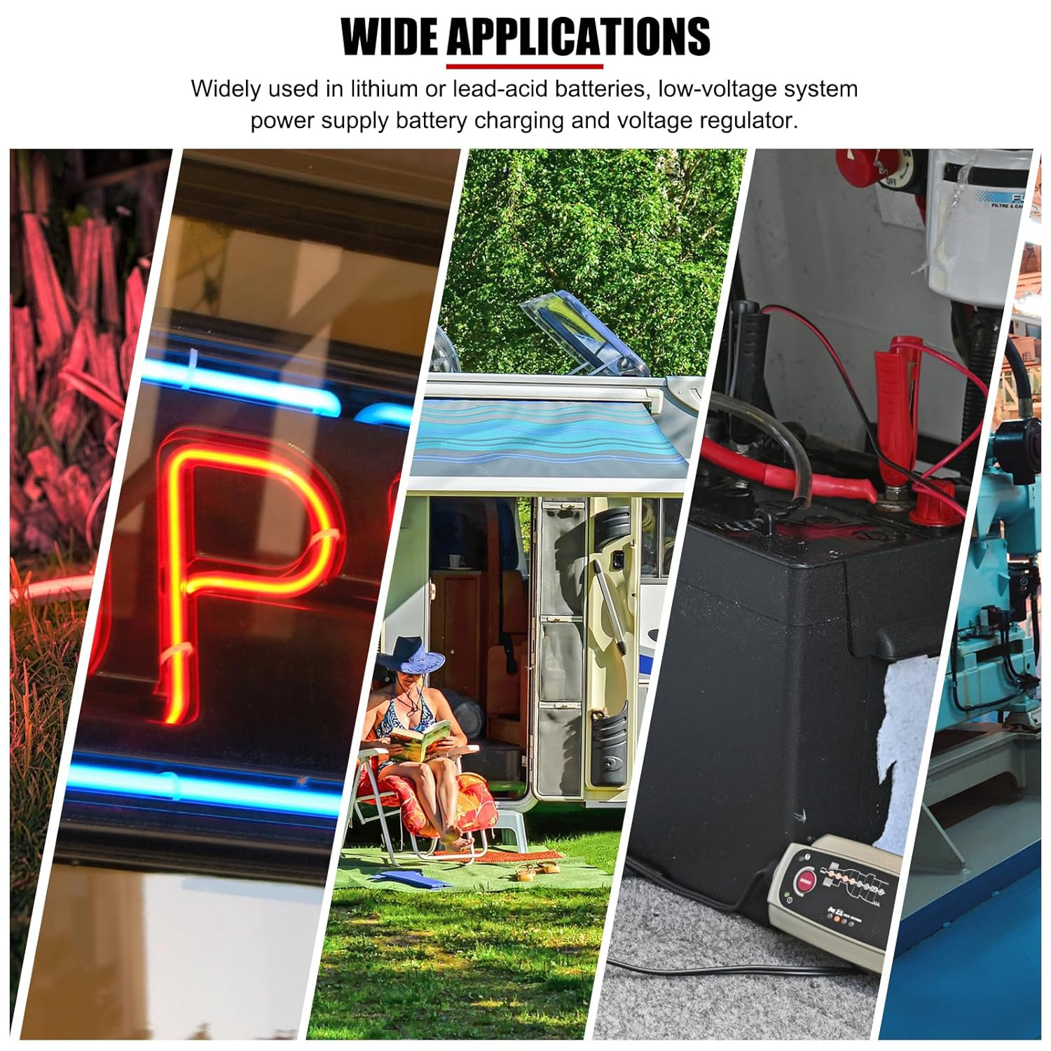 EVTSCAN 6.5V-60V to 3.3V-40V DC-DC Buck Converter Board, Step-Down Adjustable Output Voltage Converter, with 5A Max Output, Screw Terminals Connection image number 2