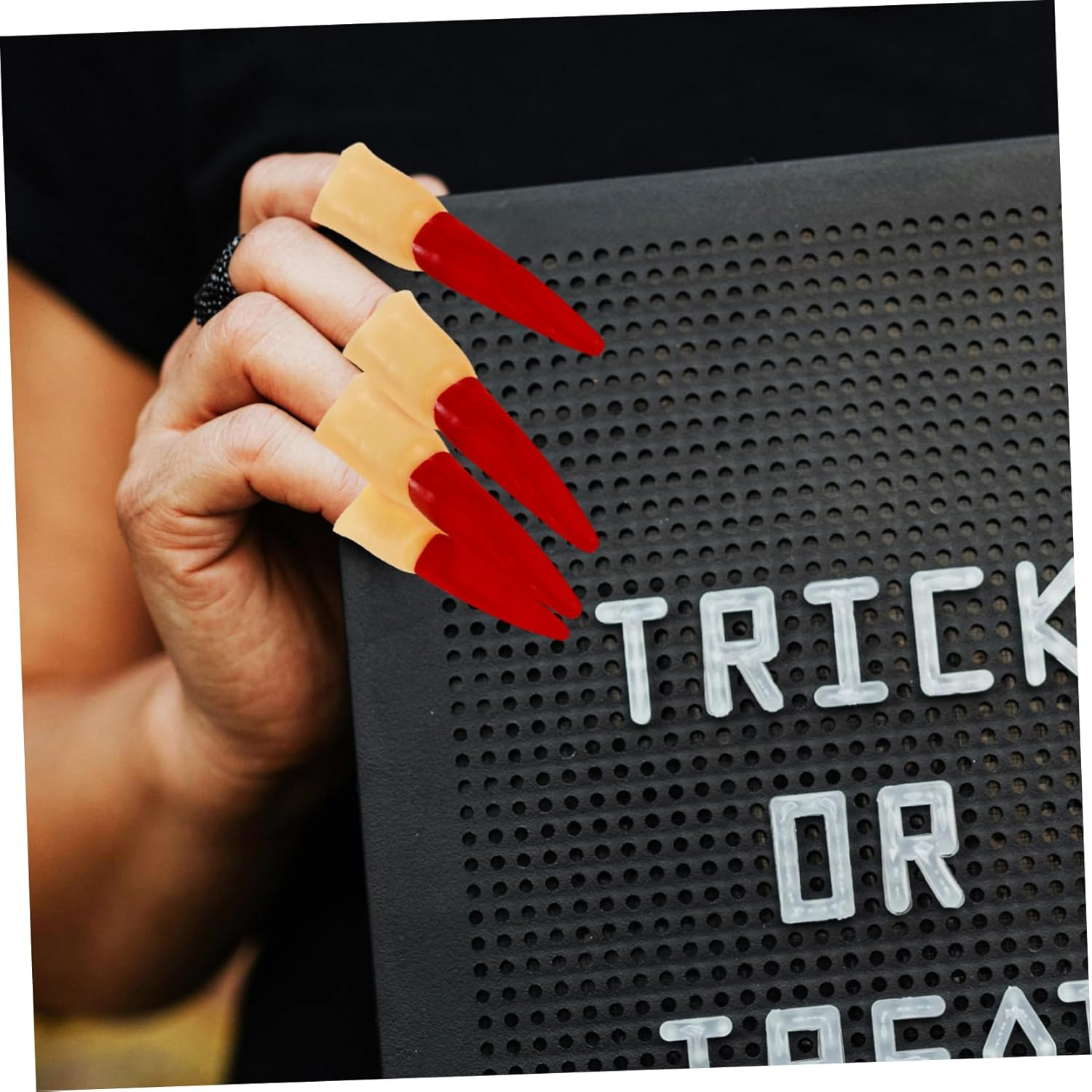 GANAZONO 10Pcs Realistic Halloween Press Nails Multi-Function Witch Finger Cosplay Props Indoor Decor image number 4