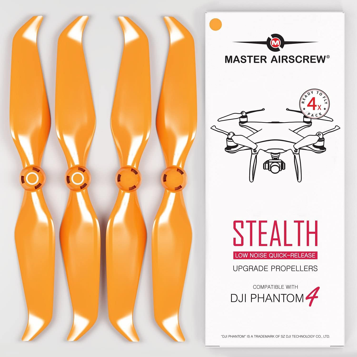 Master Airscrew Stealth Propellers for DJI Phantom 4 - Black, 4 Pcs