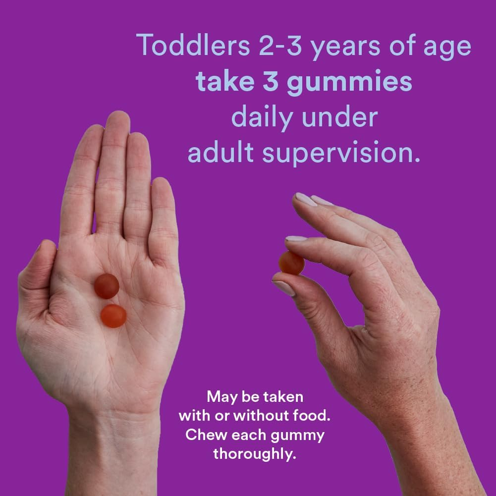 Smartypants Toddler Formula Daily Gummy Vitamins: Gluten Free, Multivitamin & Omega 3 Fish Oil (DHA/EPA), Methyl B12, Vitamin D3, Vitamin B6, 90 Count (30 Day Supply) - Packaging May Vary image number 3