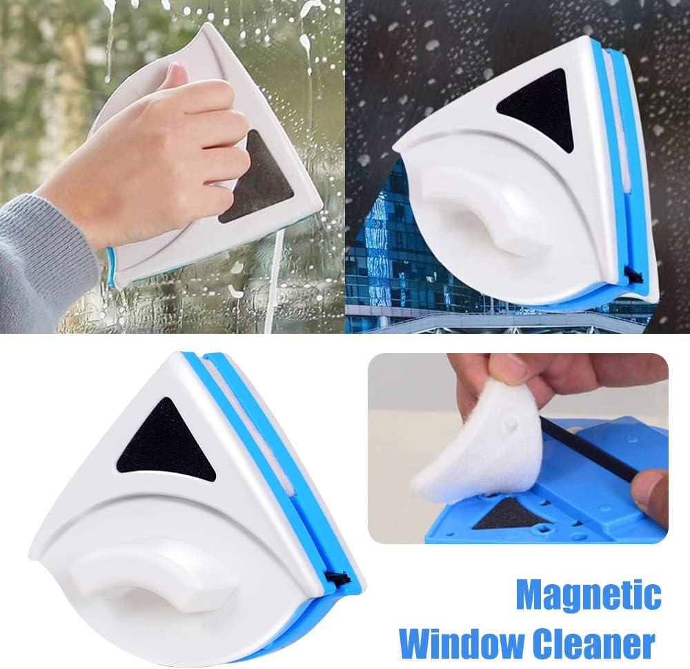 Magnetic Window Double Side Glass Wiper Cleaner Surface Cleaning Brush Car Tool image number 3