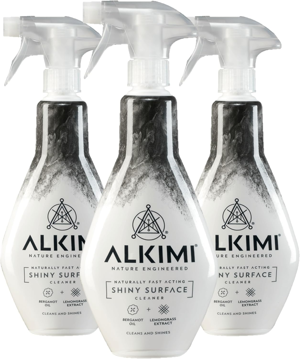 ALKIMI Shiny Surface Cleaner Spray, 500Ml, 3 Pack &ndash; Nature Engineered, All-Purpose Cleaner with Anti-Bacterial, Anti-Fungal and Degreasing Properties, Powerful & Natural Eco Cleaning Spray