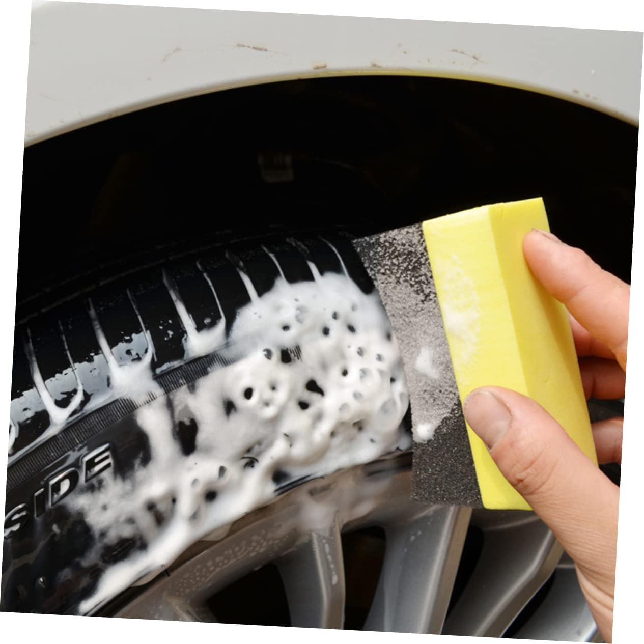 CONGARTENO Car Wash Sponge Block Cleaning Sponge for Vehicle Gaps and Corners Soft Resilient Car Cleaning Block with Powerful Scrubbing Surface and Strong Water Absorption for Safe Paint Care image number 4