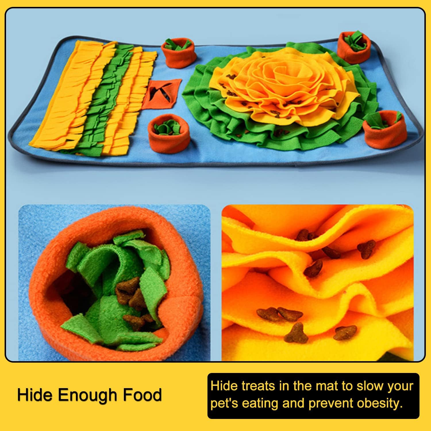 Dog Snuffle Mat Pet Slow Feeder Mat Foraging Blanket Nose Work Training Stress Release Activity Pad image number 3