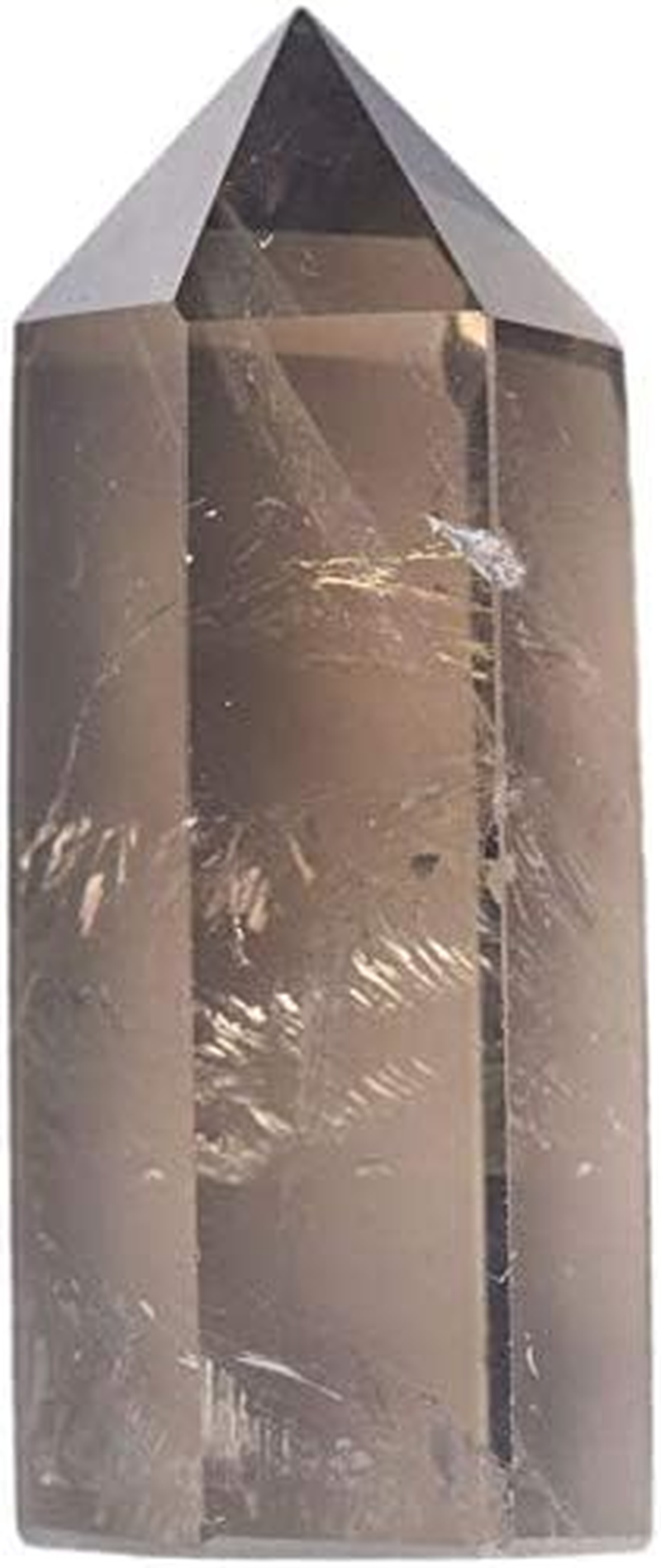 Angelstones Natural Citrine Gemstone Healing Crystal Hexagonal Pointed Reiki Chakra Faceted Prism Wand Carved Stone Figurine Home Decor image number 3