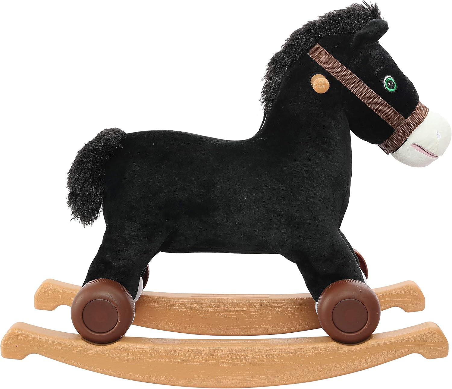 Rockin' Rider Cocoa 2-In-1 Pony Plush Ride-On, Black image number 3