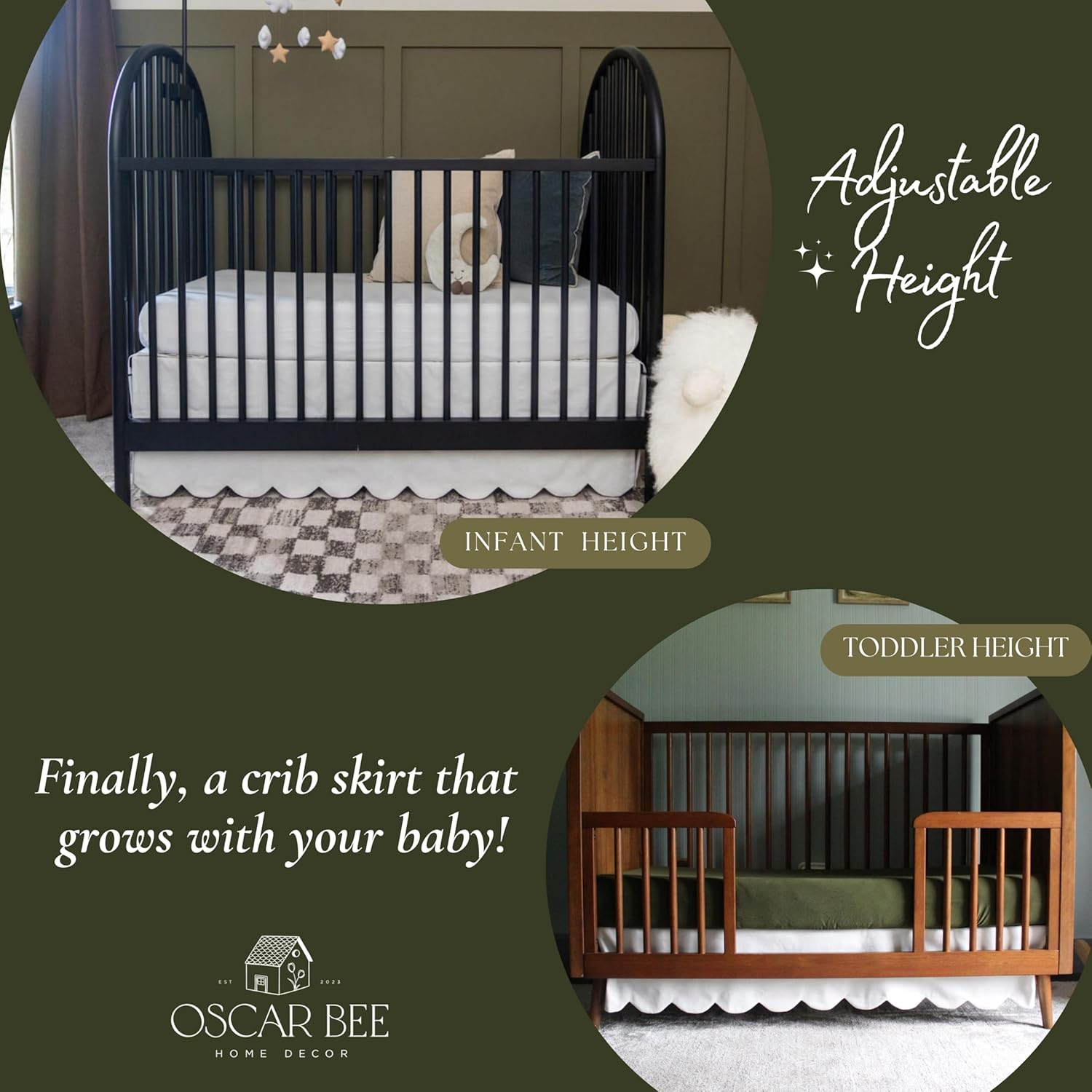 Scalloped Crib Skirt (Back (Optional Add On)) image number 4