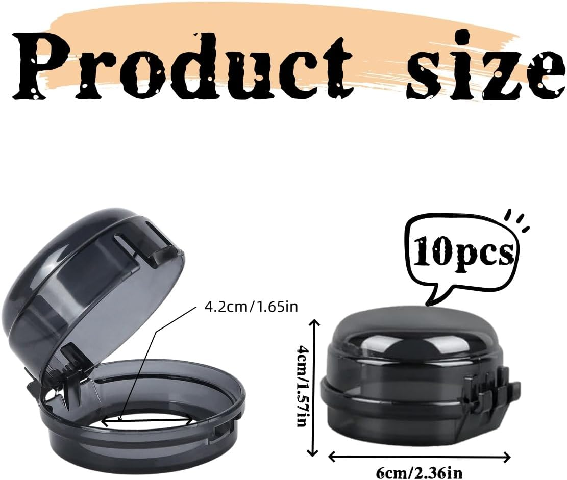 10 Pcs Universal Gas Knob Covers,Gas Stove Knob Safety Cover, Kids Stove Protection Device(Black) image number 5