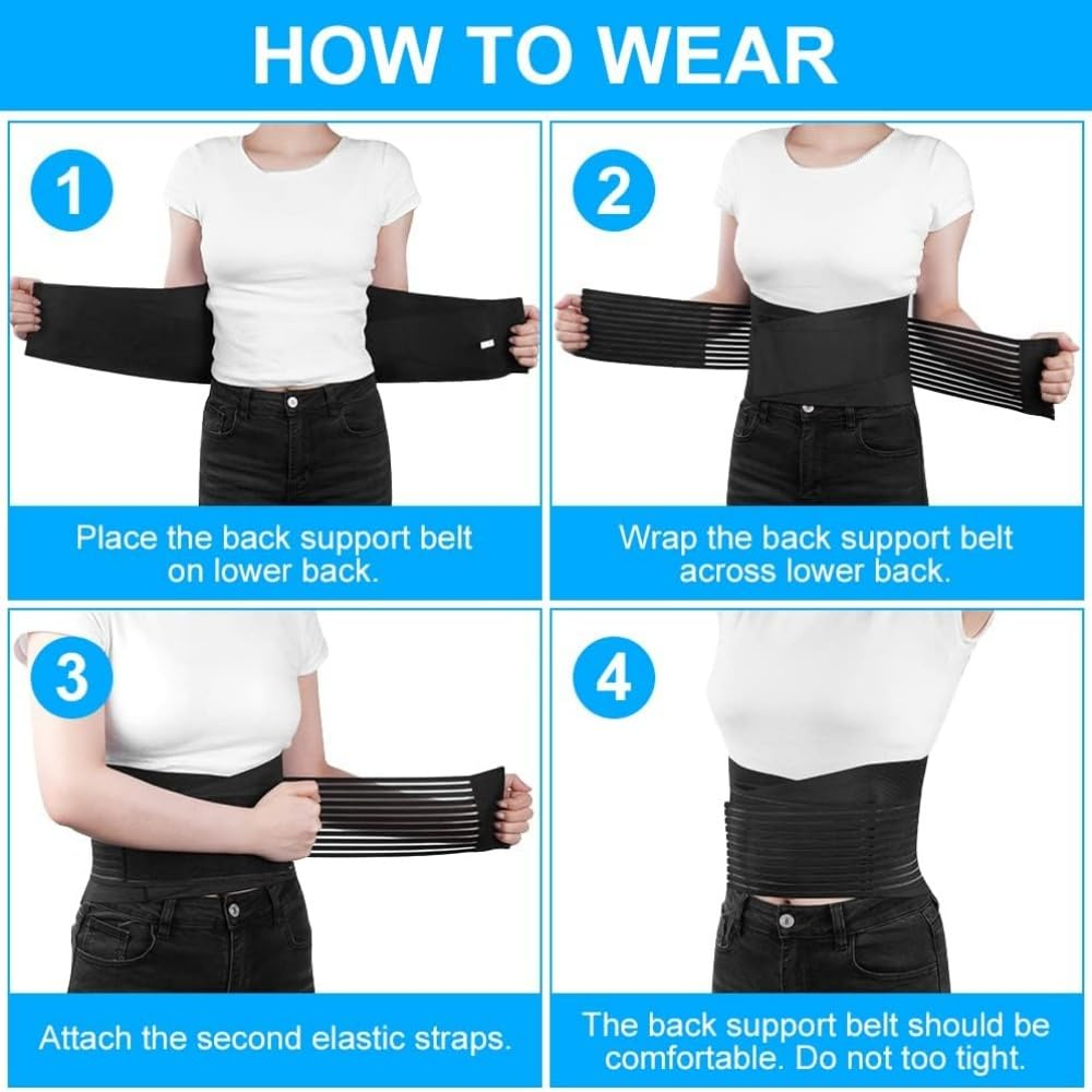Back Braces for Lower Back Pain Relief,Backache, Slipped Disc, Hernia, Spinal Stenosis, for Men Women Working Out Lumbar Support Belt (XL). image number 2