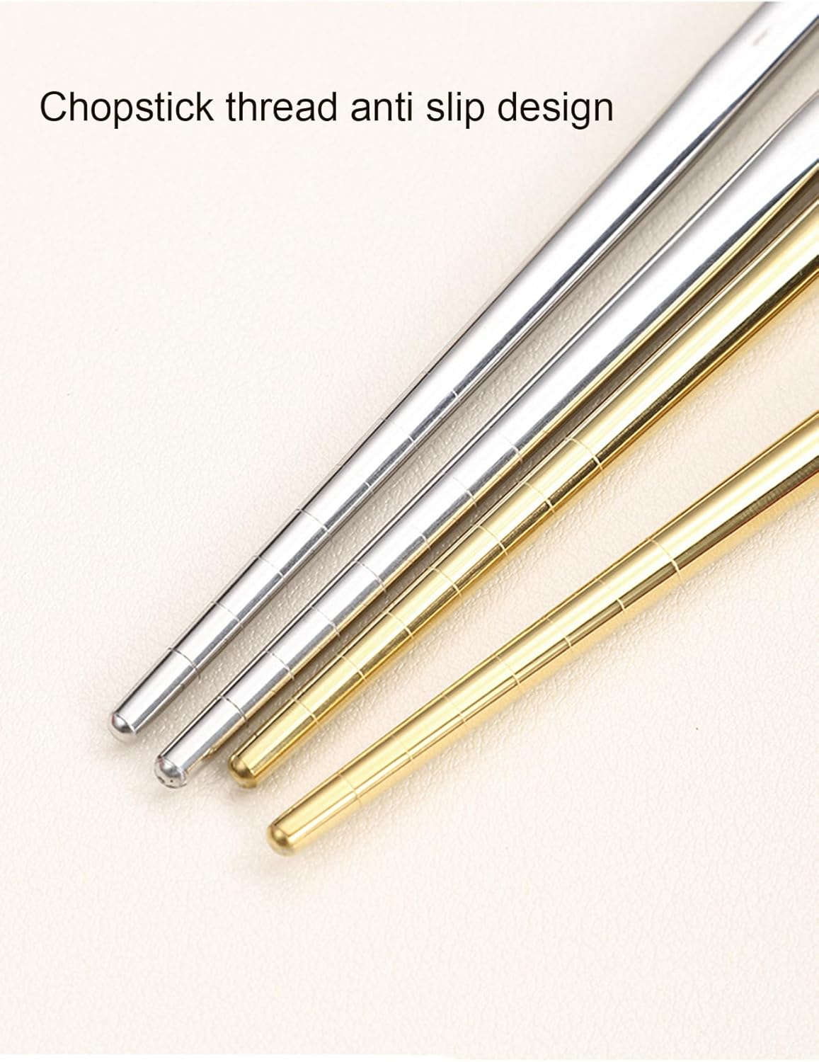 3 Set Portable Cutlery Set with Case Include Fork Spoon Chopsticks, Portable Travel Utensil Set, Reusable Stainless Steel Camping Utensils Set, Lunch Cutlery Set for Work School (Silver) image number 1