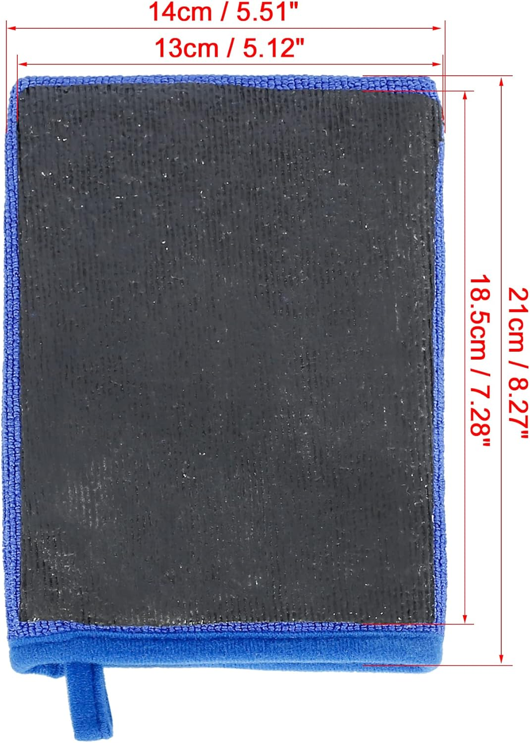 X AUTOHAUX Automotive Clay Mitt Glove Detailing Cleaning Wash Mitt Blue 21X14Cm image number 5