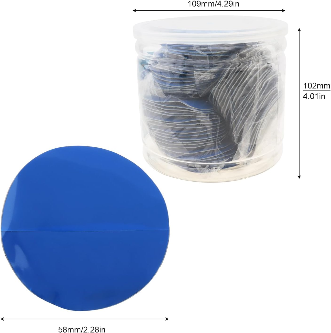 Windance Tire Repair Patch 80Pcs 58Mm round Rubber Puncrture Repair Cold Patch Tubless Patches for Auto Tire Damage Fast Repair image number 3