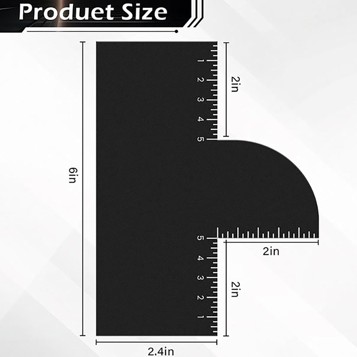 SYGELER Enhancement Card for Barbers | 3-In-1 Reusable Hairline Stencil for Fades/Beards/Edges | Precision Guide for Salon & DIY Haircuts image number 3