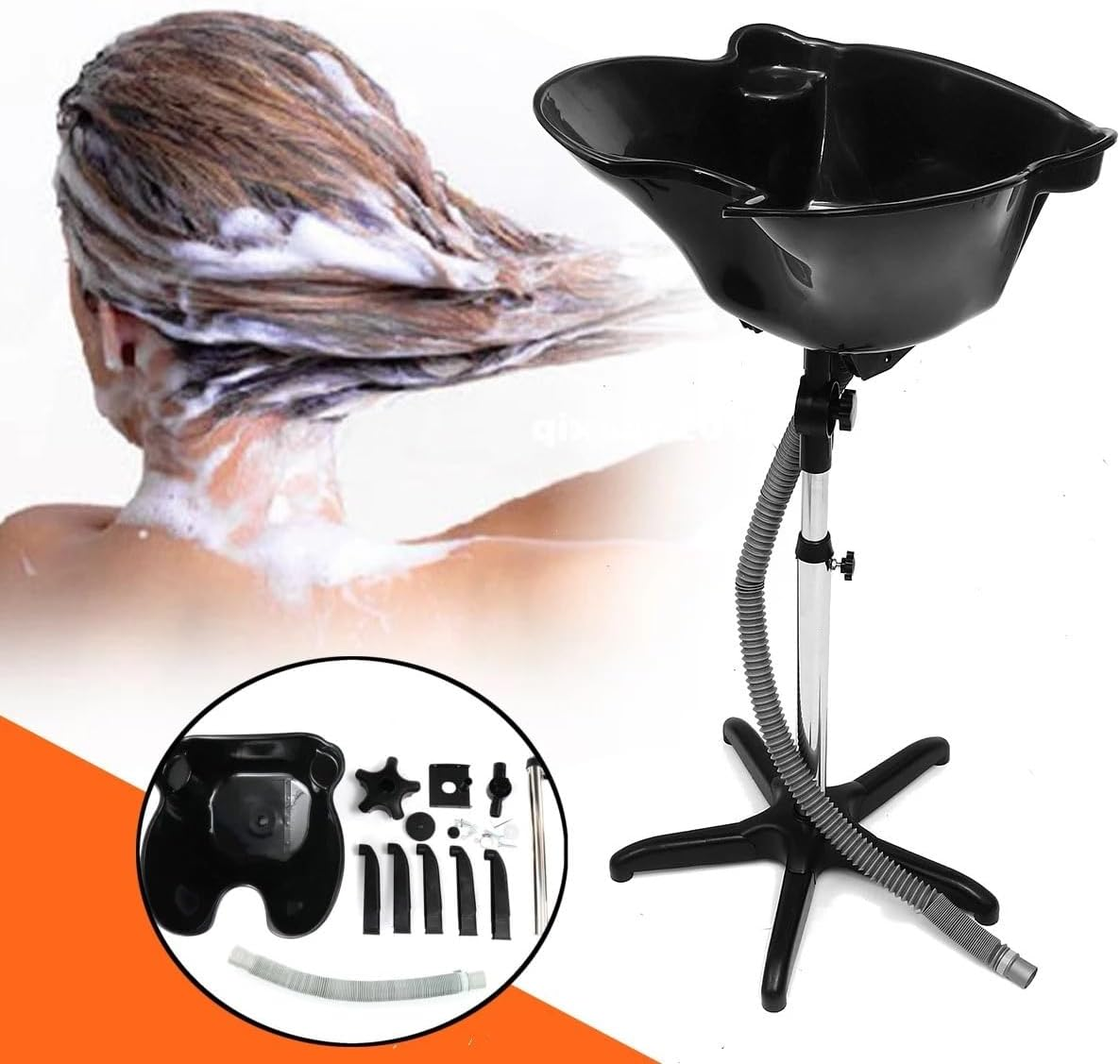 Portable Hairdressing Sink &ndash; Adjustable, Lightweight, and Durable Shampoo Bowl for Professional and Home Use. image number 4
