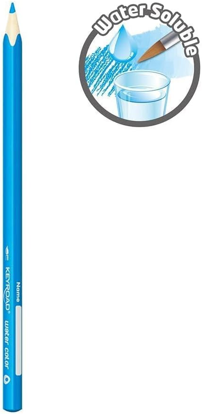 Keyroad Watercolour Colour Pencil with Brush 12-Piece Set image number 3