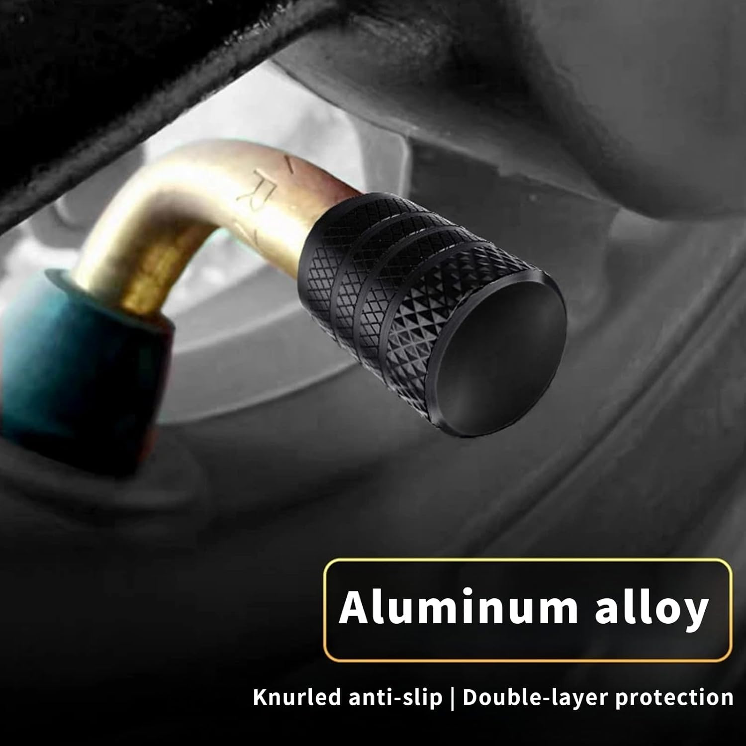 8 Pcs Tyre Valve Caps, Dust Caps for Car Tyres, Black Stem Dust Caps, Car Tire Valve Stem Caps, Aluminum Tire Valve Cap Valve Covers Replacement for Cars, Bike and Bicycle, Trucks, Motorcycles image number 5