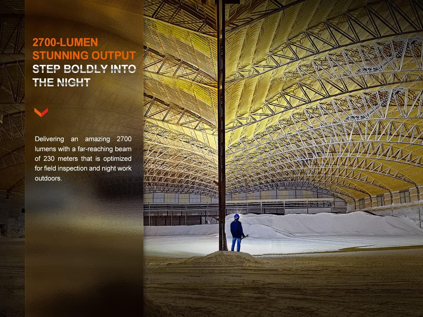 Fenix HM71R Headlamp, 2700 Lumen Super Bright USB-C Rechargeable Spot Light Flood Light L-Shape 90 Degree Right Angle Flashlight Industrial Grade with Lumentac Organizer image number 4