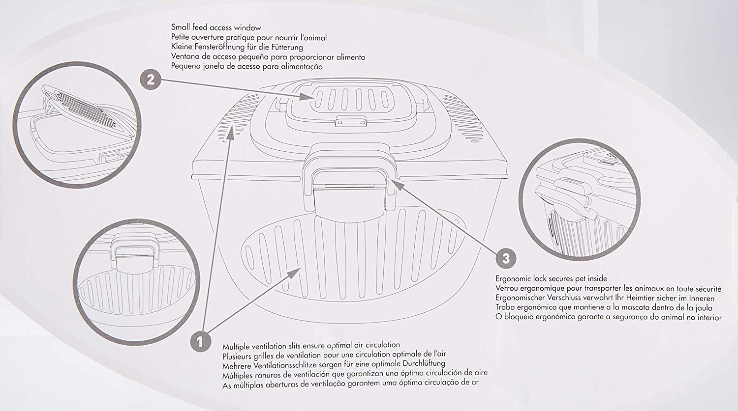 Living World Paws2Go Cat or Small Pet Carrier, Blue/Grey image number 6