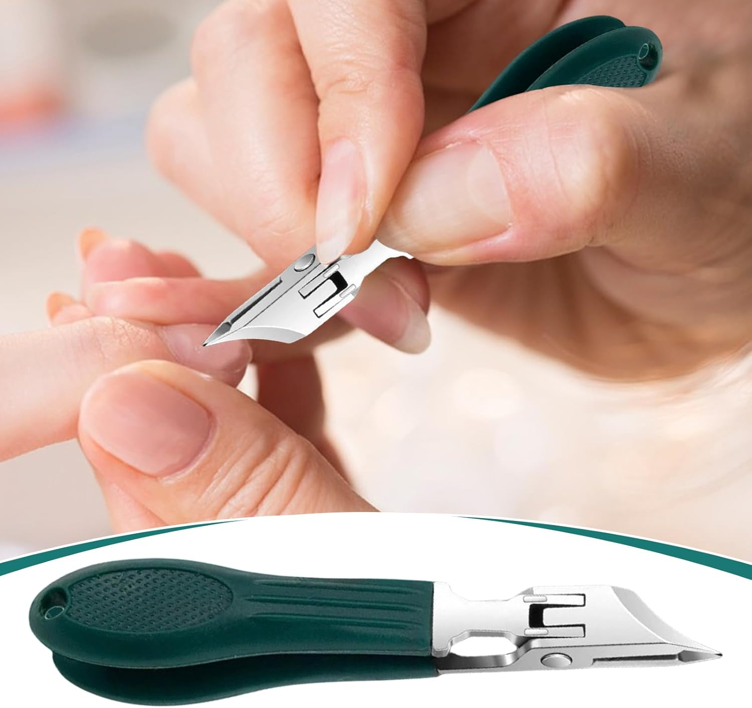 Small Nail Clippers - Edged Toenails Trimmer - Anti-Splash Ergonomic Nail Clippers for Travel Salon Home Women Seniors Men image number 6