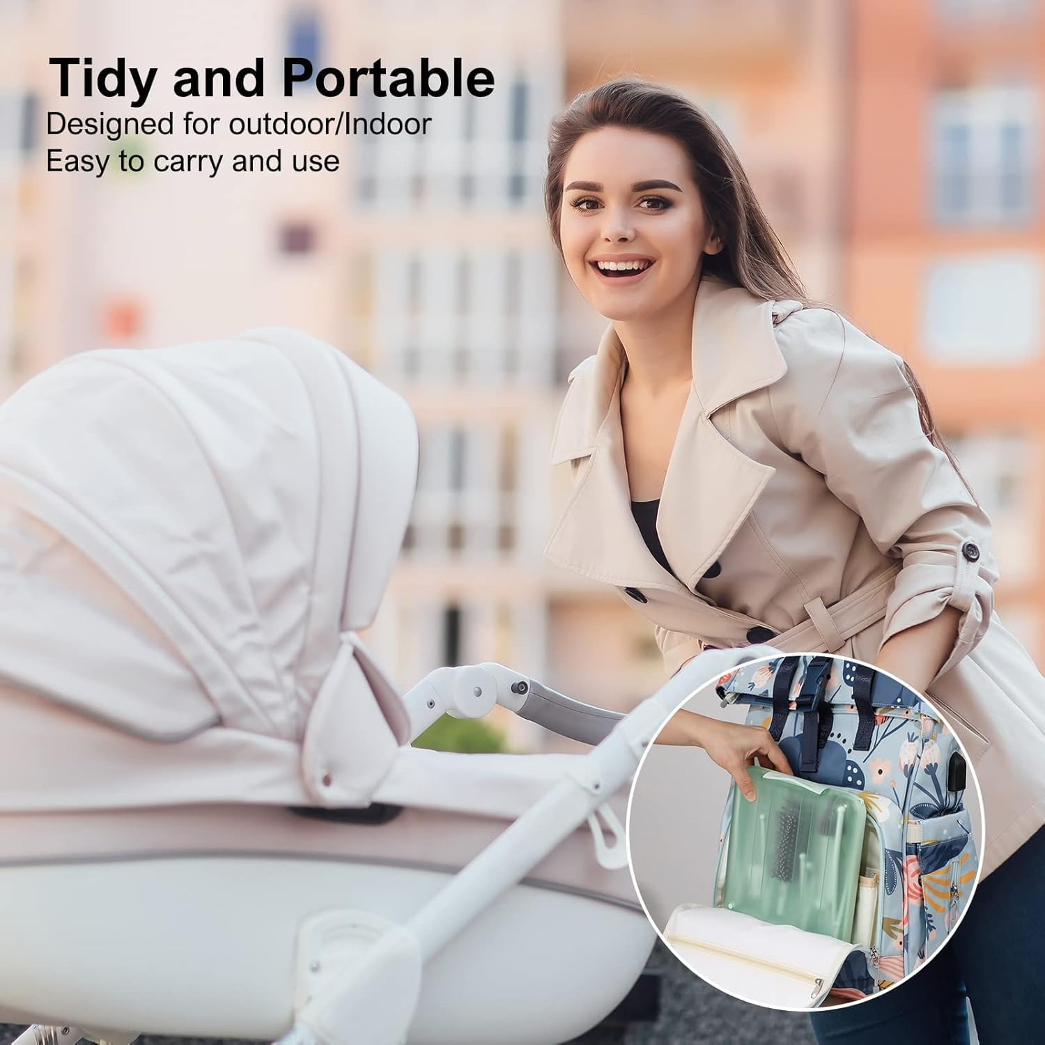 Ronluuu Baby Bottle Brush Set with Silicone Bristles | 6-In-1 Multi Function Cleaning Kit, Teat/Straw Brushes, Compact Drying Stand & Travel Storage Case | Home & Travel Use (Green) image number 1