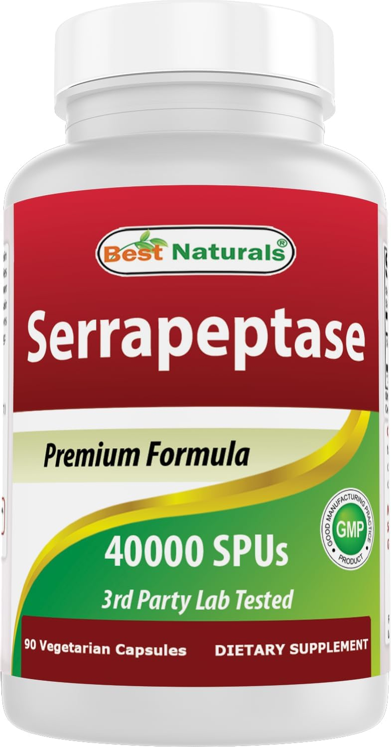 Best Naturals Serrapeptase 40000 Spus 90 Vcaps image number 2