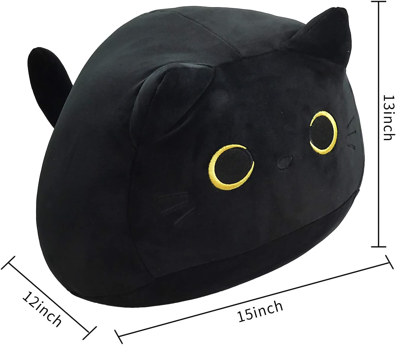 Bettli Very Soft Cute Black Cat Kitten Big Hugging Pillow Plush Stuffed Animal 18Inches image number 2
