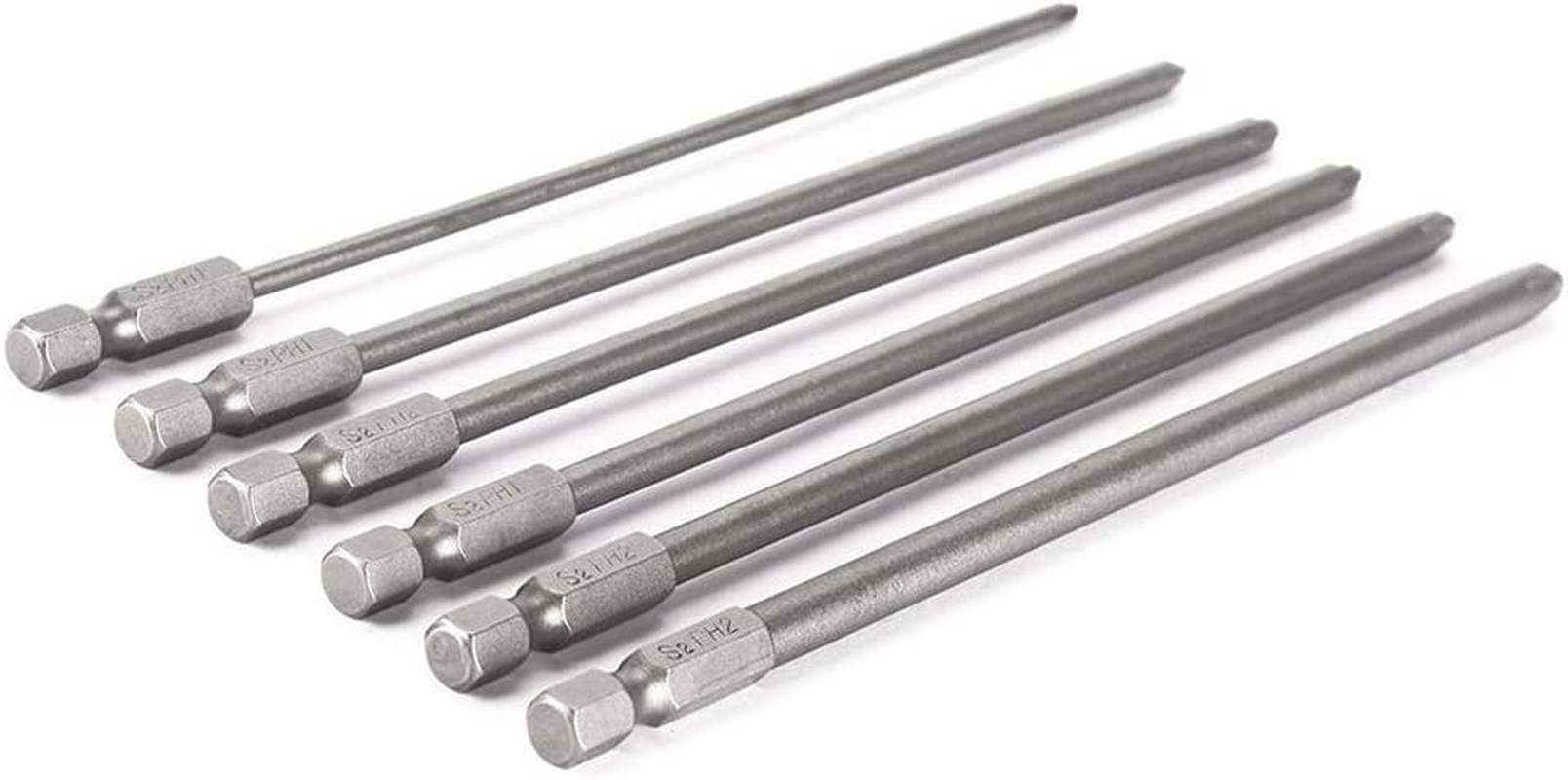 Yakamoz Screwdriver Bits Set, 6Pcs 1/4 Hex Shank Magnetic Cross Phillips Electric Screw Head Screwdriver Bits Set Power Tools | 5.9-Inch Length - 8Pcs/ 75Mm image number 5