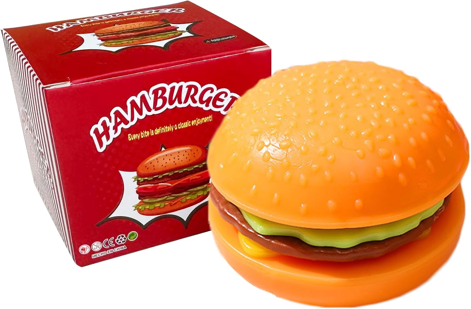 7 Layers Hamburger Toy Stress Relief Soft Simulation Food Detachable Burger Squeeze Toys Kawaii Squishies Birthday Gift for Kid image number 5