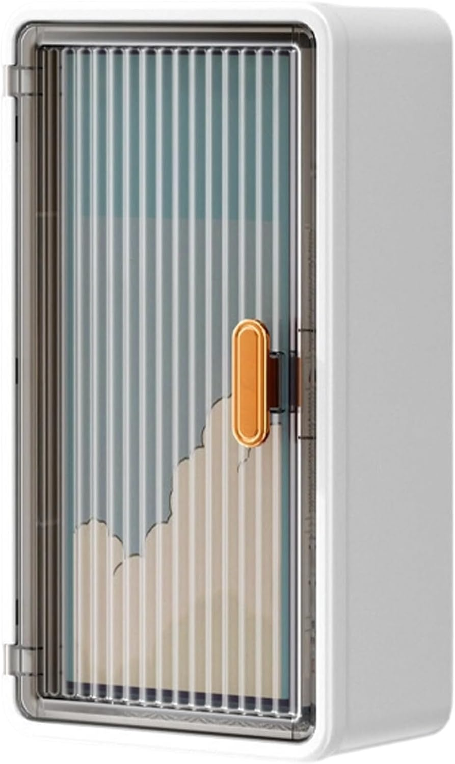 Tissue Holder | Wall Mounted Tissue Storage Box Cabinet,Waterproof Storage Organizer for Wet Wipes Scrubber Toiletries Makeup Apartment Kitchen Bedroom Organization image number 5