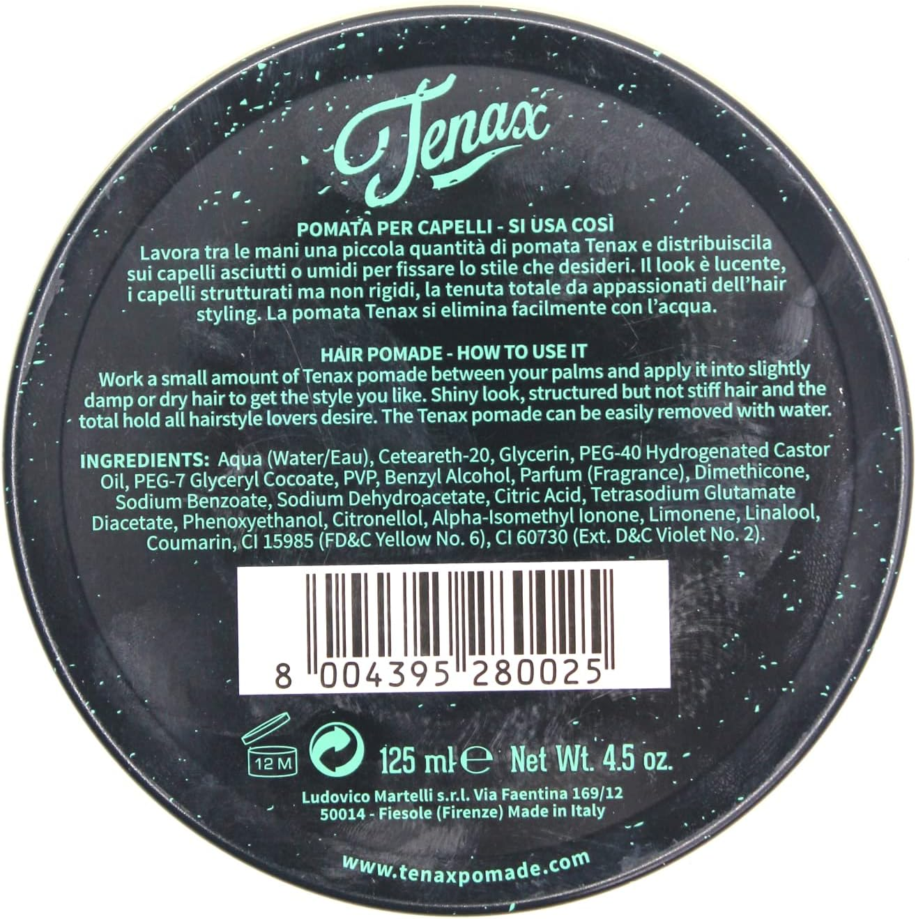 Tenax Strong Hold Pomade 125 Ml image number 1