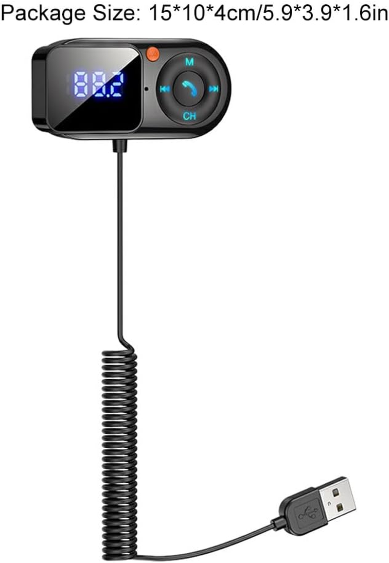 ABS Handsfree Wireless Bluetooth 5.0 Car FM Transmitter Fm Transmitter MP3 Player Bluetooth Car Radio MP3 Player Durable
