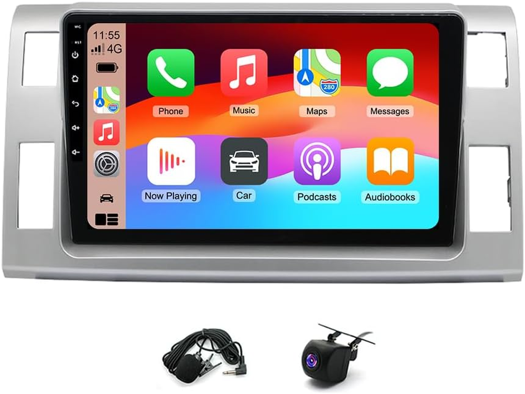 Android 15 Car Stereo for Toyota Estima/Tarago 2006-2016 Wireless Carplay Android Auto 10.1" Touch Screen Double Din Car Radio Hifi GPS Wifi Bluetooth FM RDS Backup Camera Mirror Link SWC 2+32G image number 2