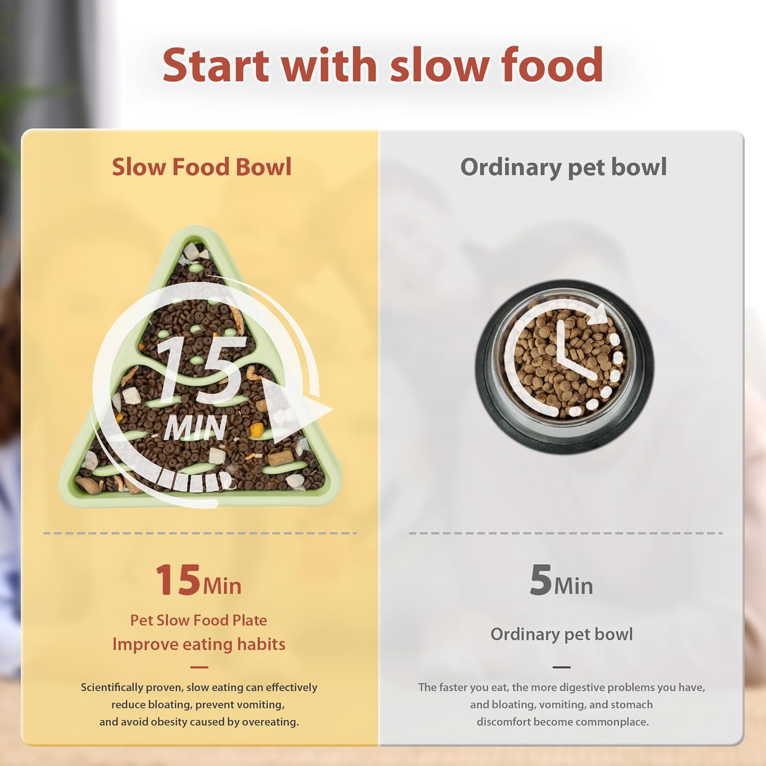 Li&Zhao Dog Slow Feeder Bowl - Slow Feeder Dog Bowls Large Breed Dog Puzzle Feeder Slow Eating Dog Bowl Dog Bowls Slow Feeder Puppy Slow Feeder Bowl(Green) image number 2