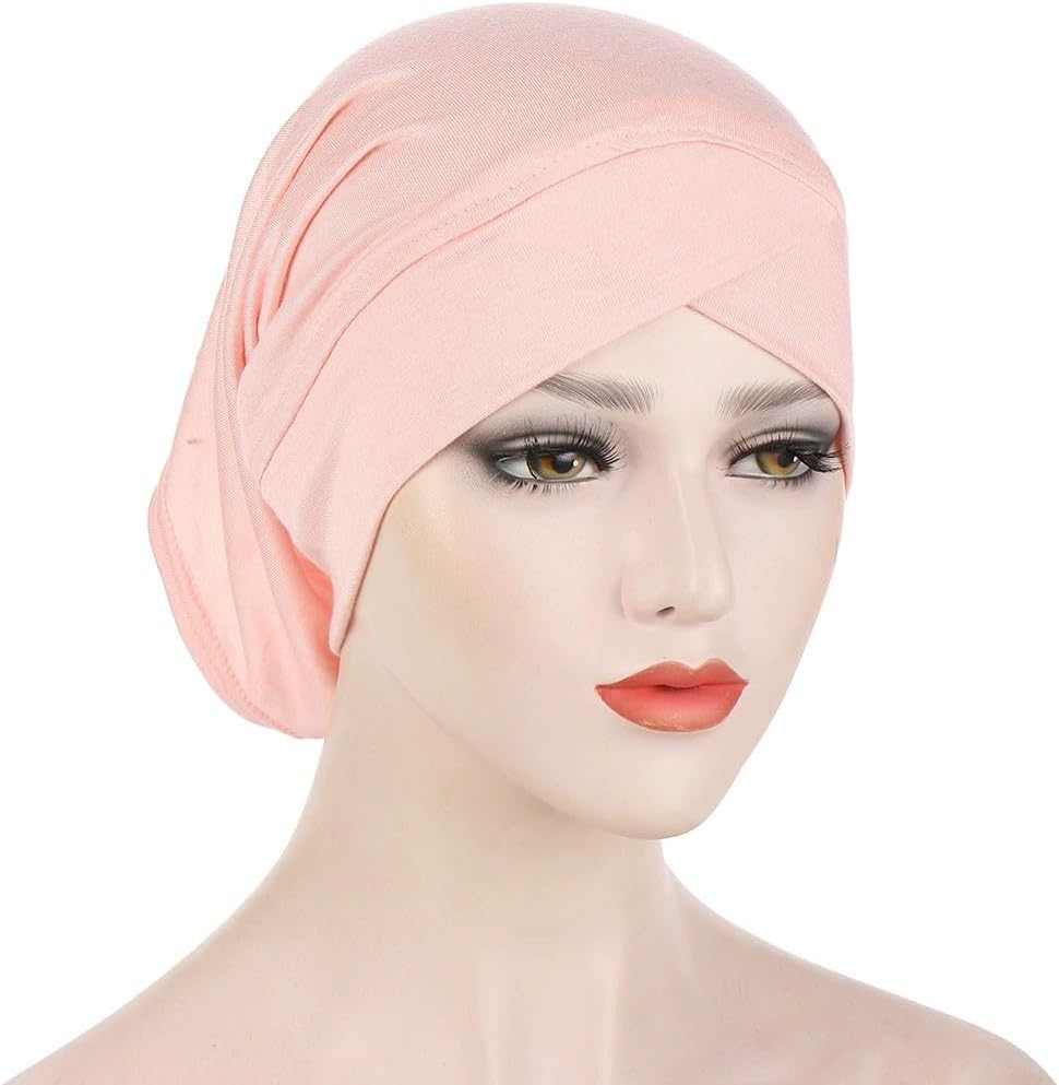 CENZICOM Muslim Inner Hijab Caps, Full Coverage Undercap, Breathable Stretchy Bonnet, 3 Pack image number 4