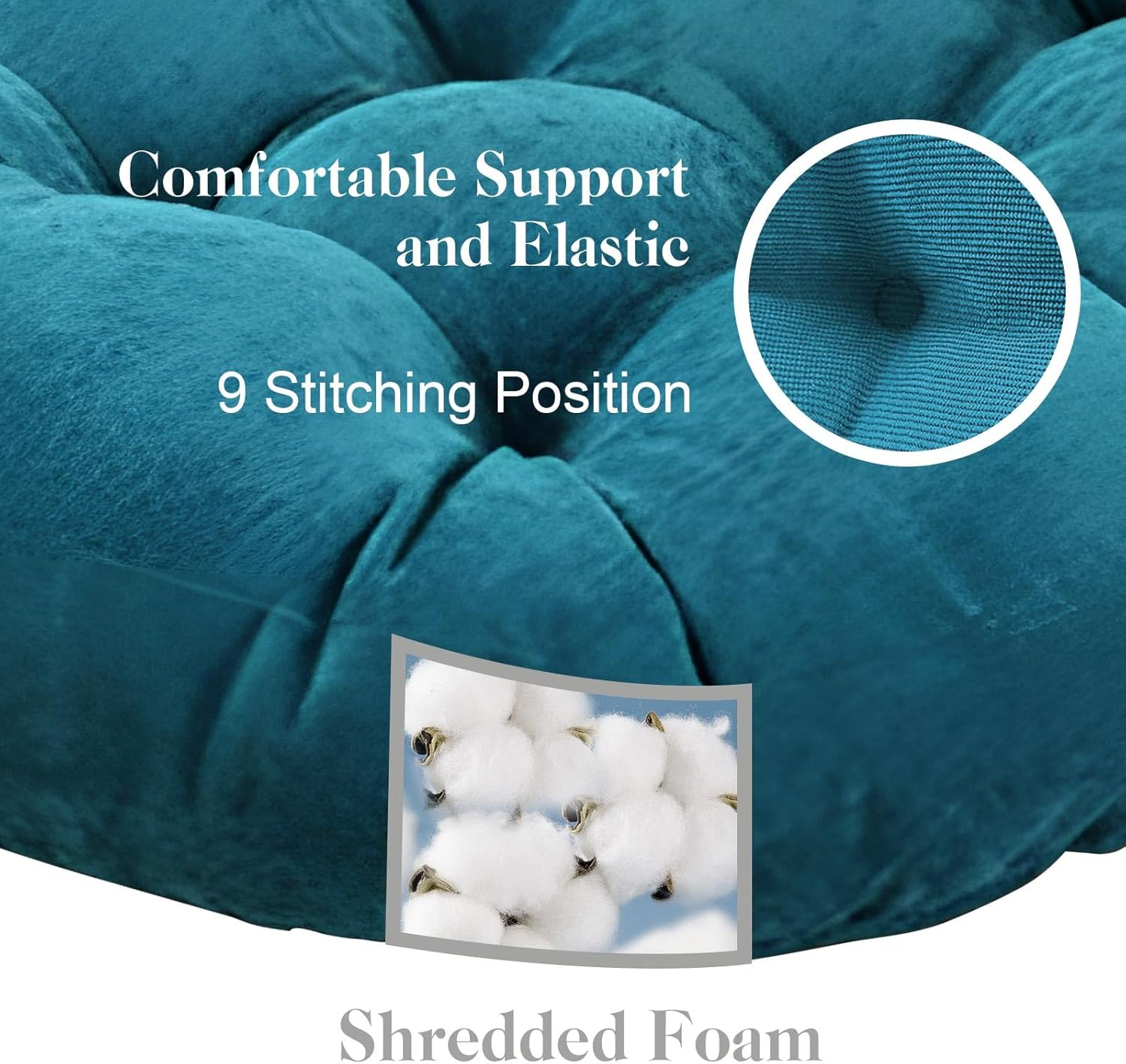 DAWNTREES 2 Pack Floor Cushion,55X55Cm Large Square Floor Pillows Seating for Adults,Tufted Corduroy Floor Cushion for Tatami Living Room image number 4