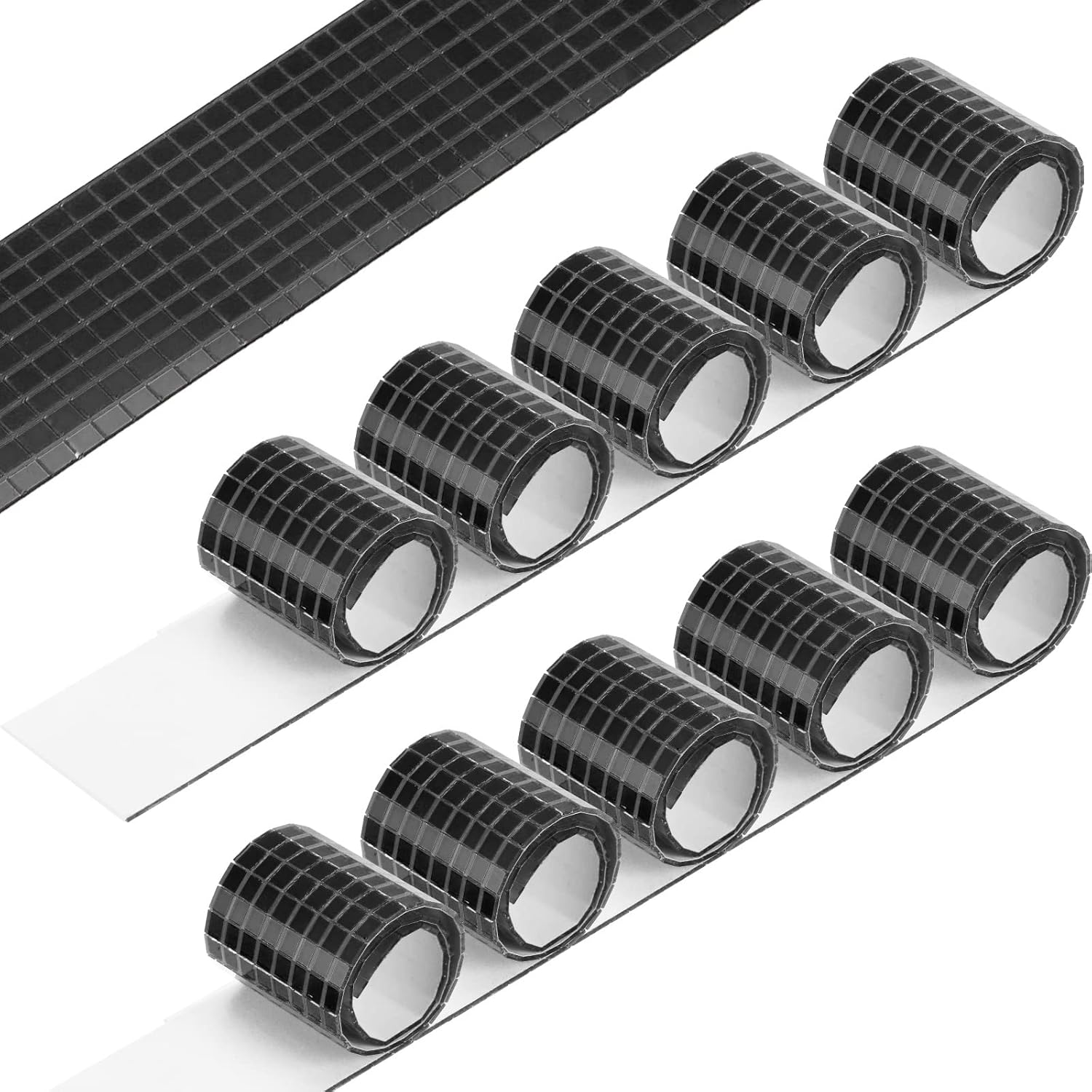 Queekay 4800 Pcs Disco Ball Self Adhesive Mirror Mosaic Tiles Glass 5 X 5 Mm Mini Disco Tiles Stickers Tape for Crafts Small Square Mirror for DIY Decoration(Blue)