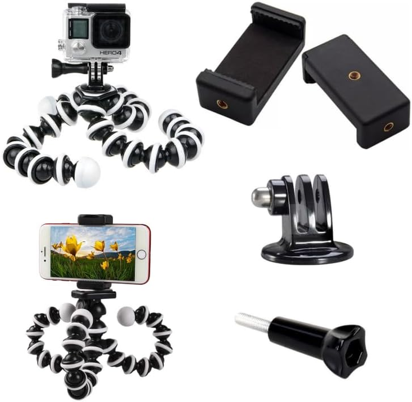 Octopus Flexible Phone & Camera Tripod, Travel Portable Anti-Slip Robust Mini Tripod, Compatible with Smartphones, Action Cameras, Ipad &ndash; Haheihei