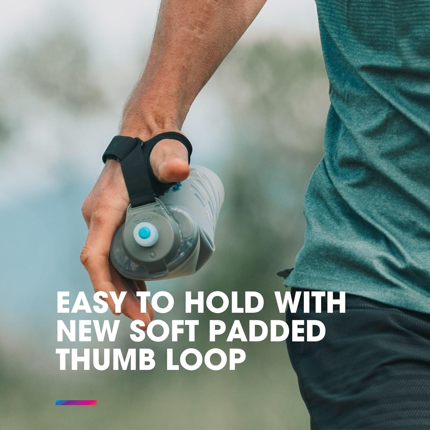 Hydrapak Skyflask IT Speed 500Ml - Insulated Collapsible Handheld Running Water Bottle Soft Flask - (500 Ml/16 Oz) - Adjustable Handstrap with Thumb Loop, Spill-Proof Cap, Silver