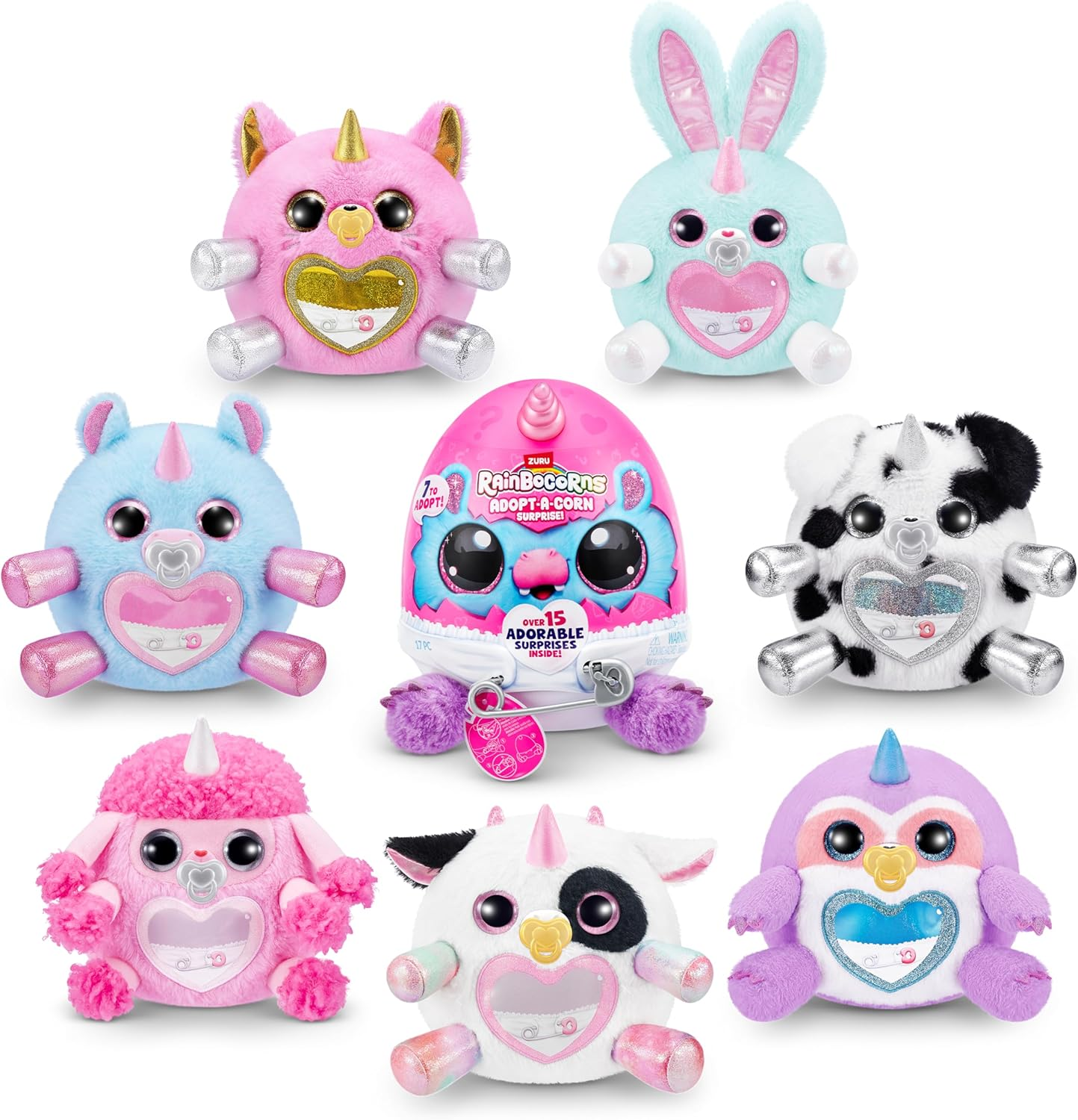 Rainbocorns Adpot-A-Corn, Kitten, Series 1, Nurturing Plush, 15 Surprises, Small (23.5 Cm) image number 2