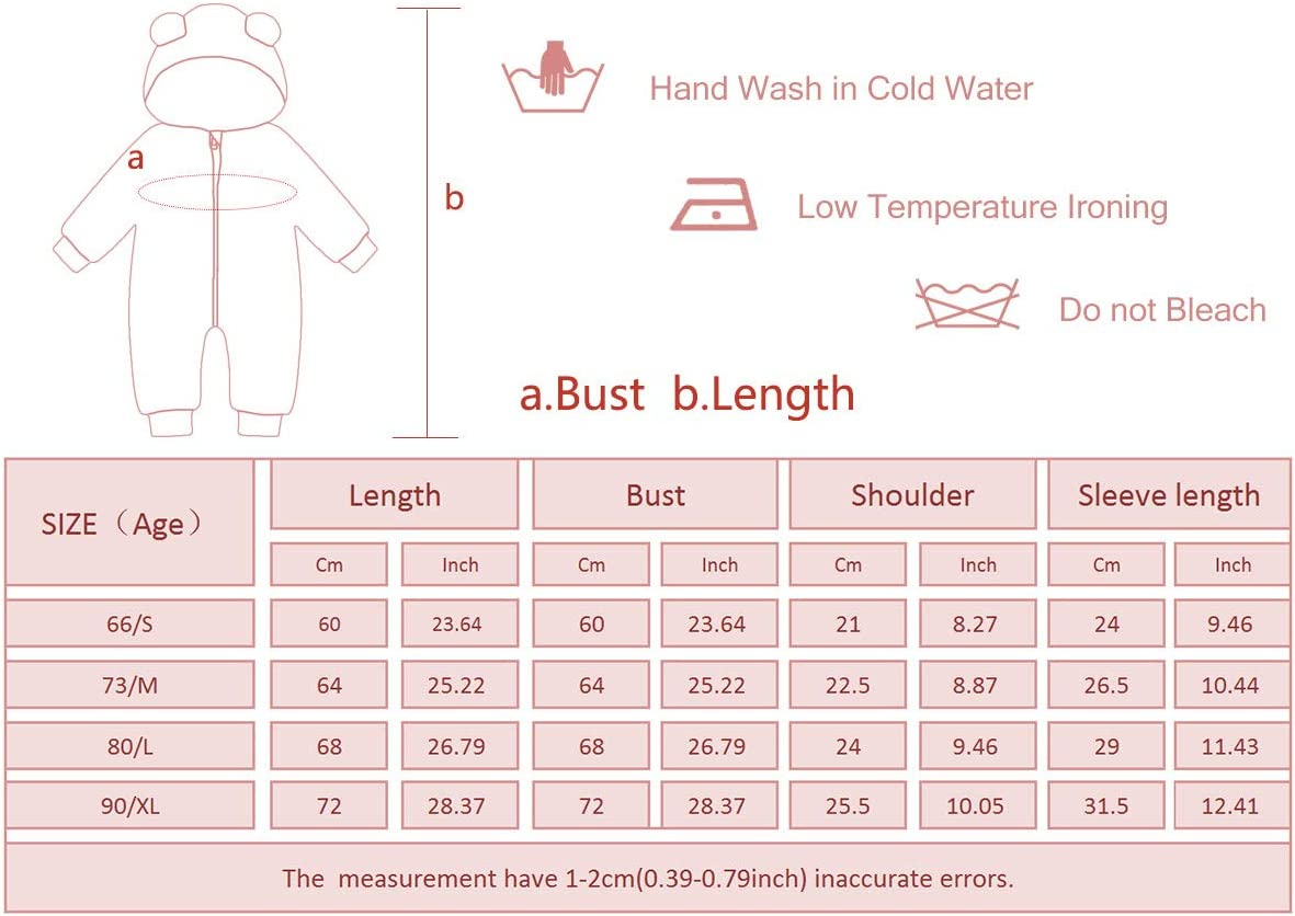 KEOYA Baby Snowsuit Infant Boys Girls Winter Warm Jumpsuit Thick Hooded Bodysuit One Piece Snow Wear Romper image number 2