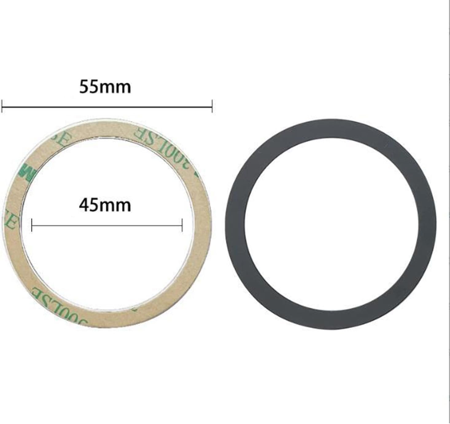 Tongke 2 Pack for Magsafe Ring Sticker, Universal Metal Rings Magnetic Phone Sticker Compatible, Secure Attachment and Enhanced Functionality for Magsafe Devices image number 2