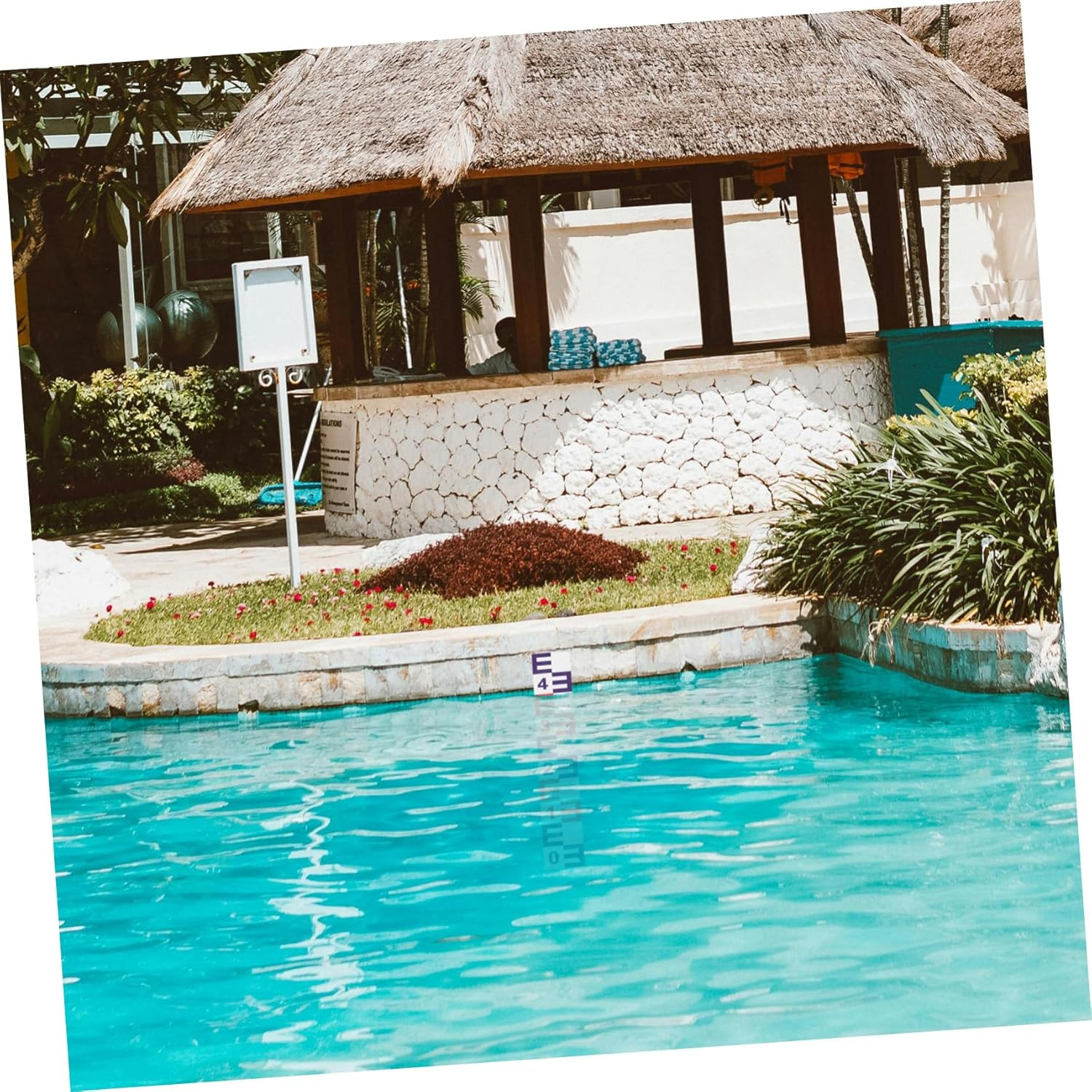 Ibasenice Reflective Water Level Measuring Sticker Aluminum Ruler Self-Adhesive Gauge for Pools Tanks Wear-Resistant Water Height Indicator image number 1