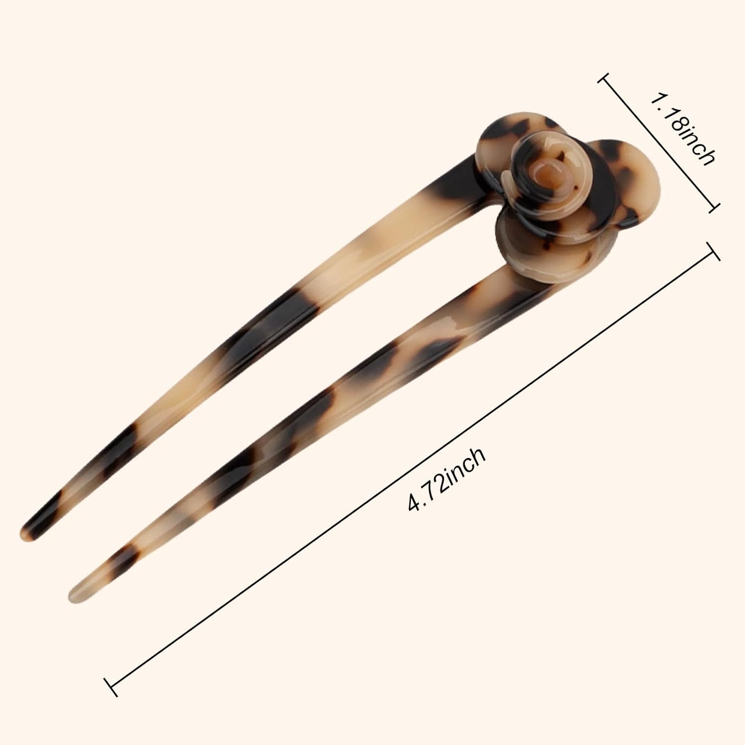 Pruadeor Pack of 4 Rose Hair Pins Hair Clips for Women French Hair Clip Hair Clip Vintage Hair Accessories image number 6