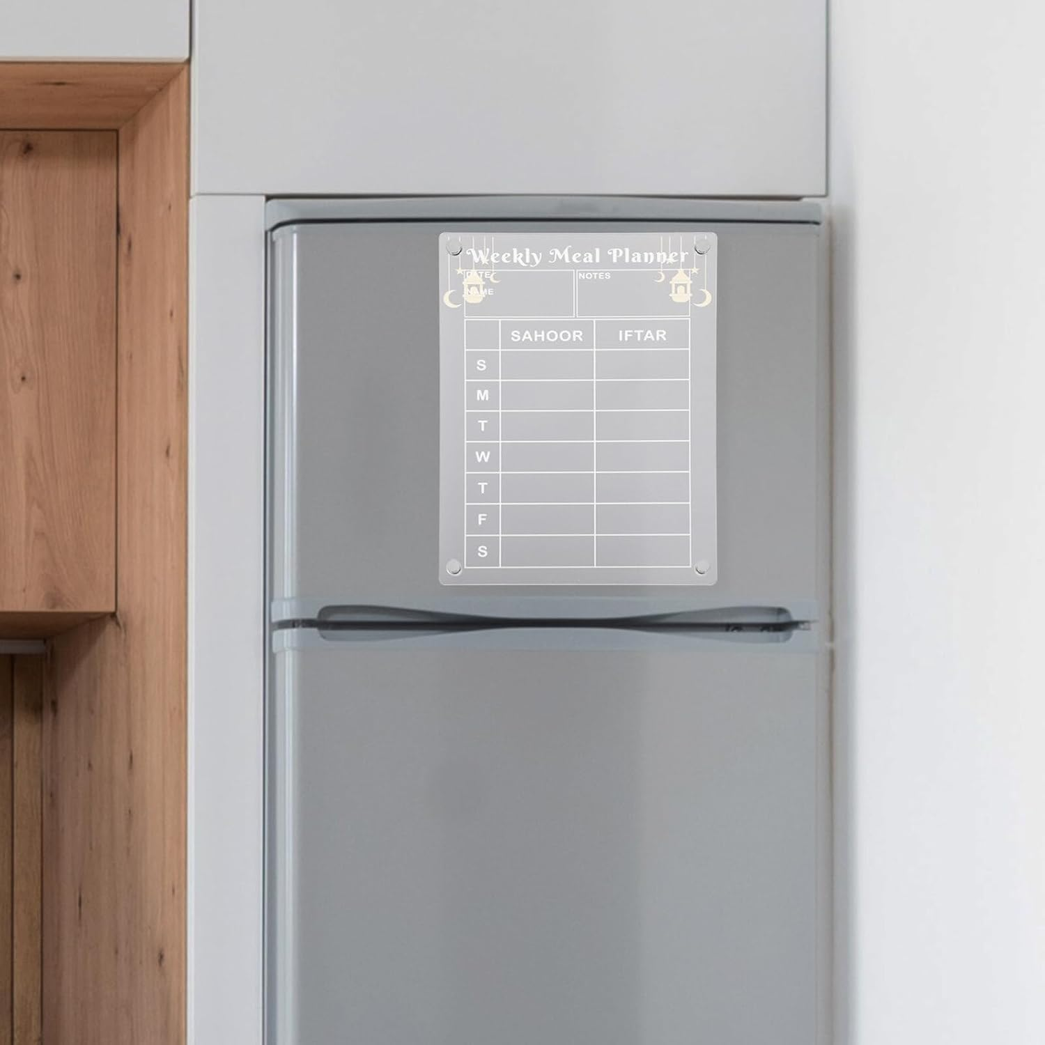 HOODANCOS Whiteboard Fridge Menu Board Dry Erase Meal Planner Fridge Memo Office Supply