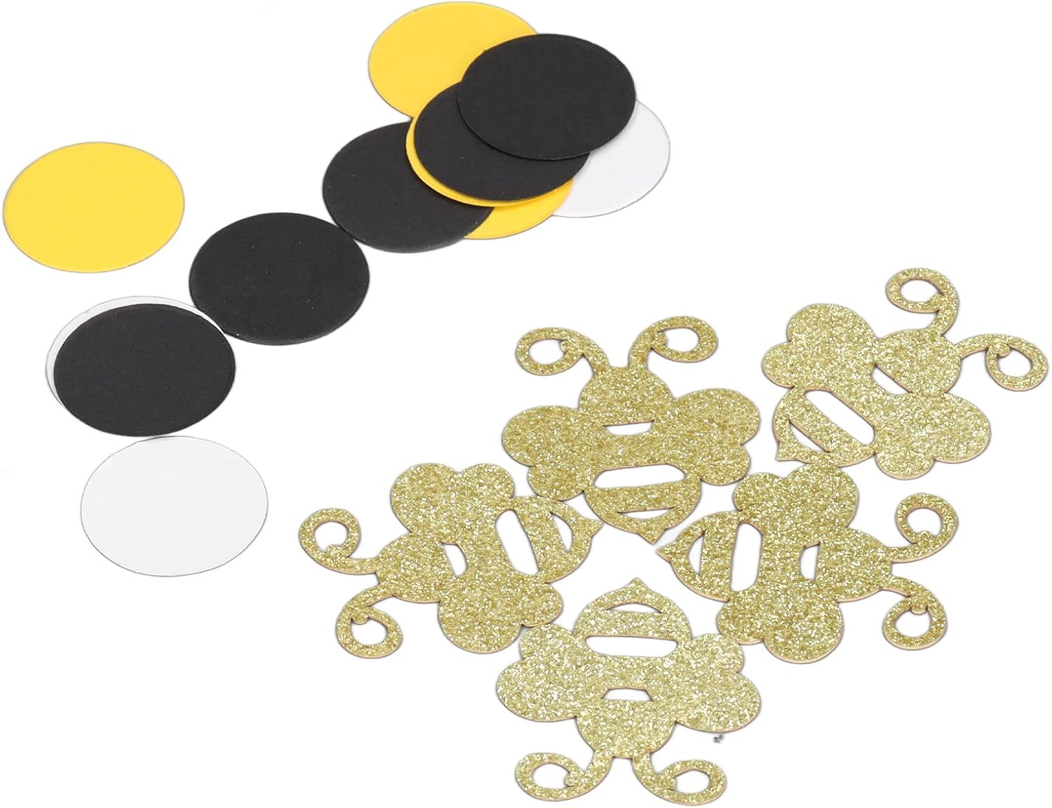 300 Glitter Finish Bee Confetti Colorful Bee Confetti Bee Theme Party for Baby Shower Birthday Party! image number 6