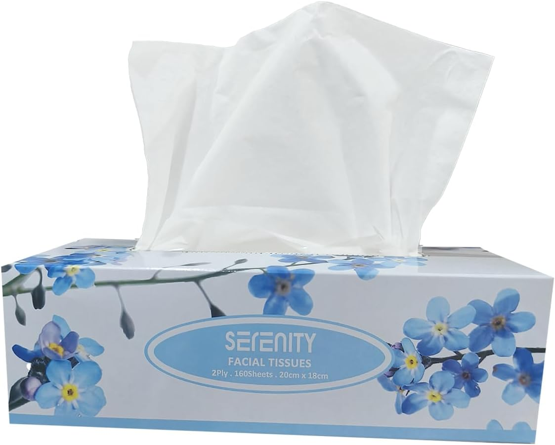 Serenity Tissues Deluxe Pack - 36 Boxes of 160 Ultra-Soft Tissues for Ultimate Comfort and Convenience