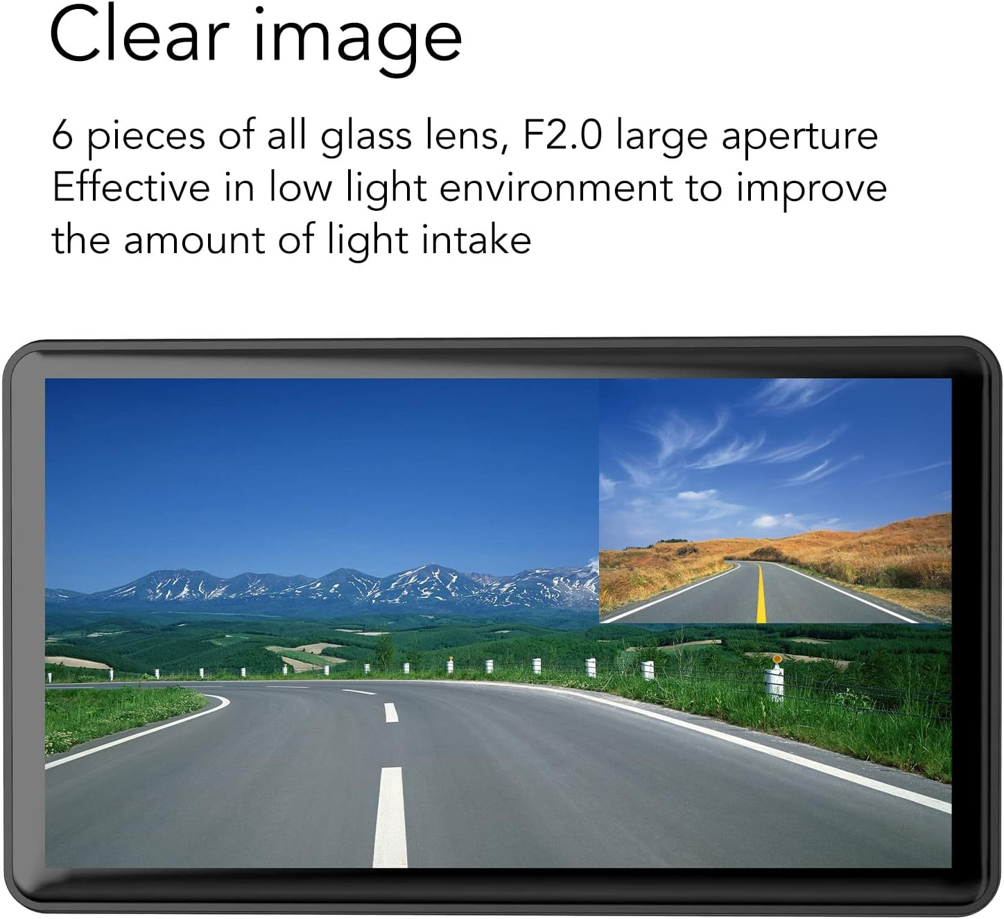 Dual Channel Dash Cam 1080P HD Video Recorder with Intelligent Motion Detection, Recording for Front and Rear, Waterproof Visual Lens (A6) image number 5