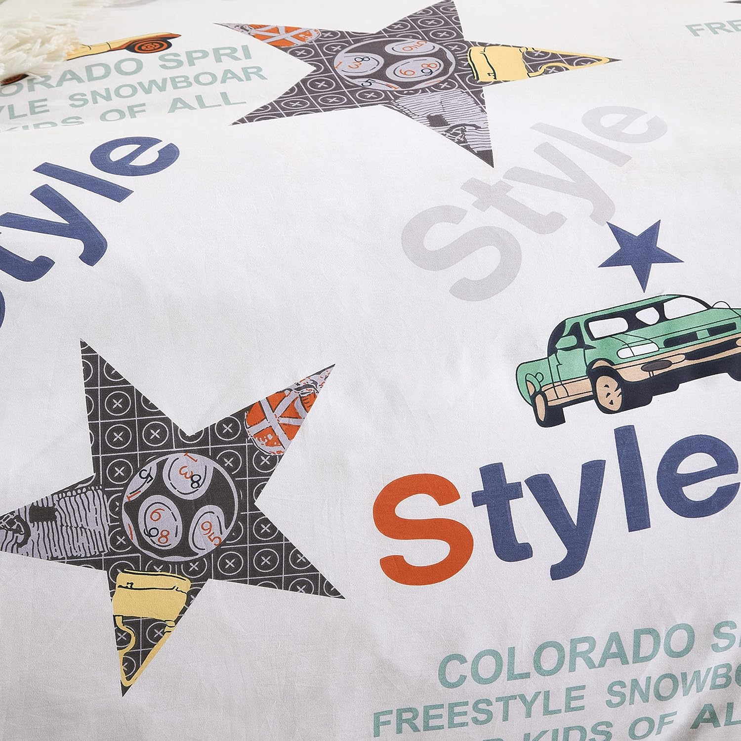 Plus Home Bedding Set for 150 Cm Bed, 3 Pieces, 100% Microfibre, Duvet Cover 240 X 270 Cm, Fitted Sheet 150 X 200 + 30 Cm, with Pillowcase 45 X 170 Cm, Design (Modern 62) (Bed 150 Cm) image number 2