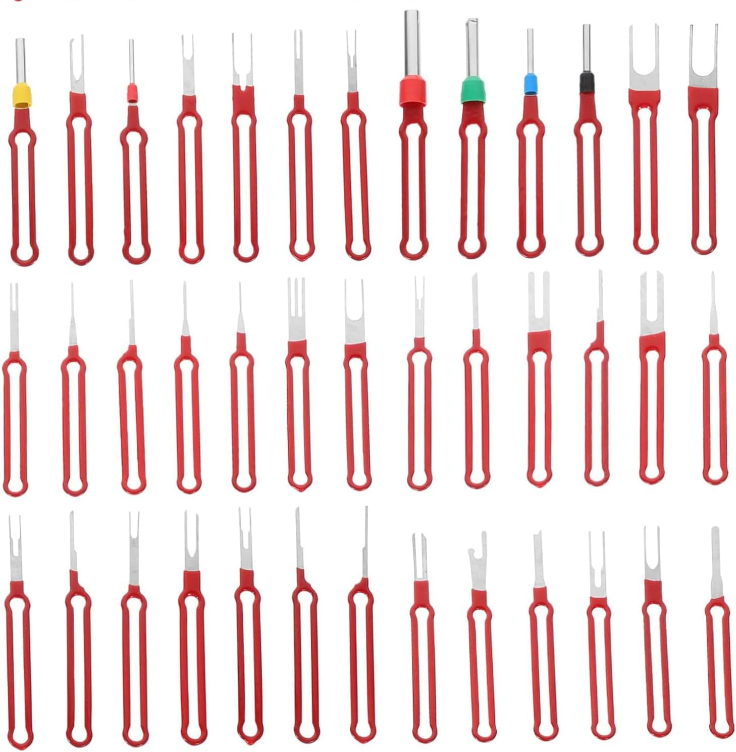 39Pcs Wire Harness Removal Tool Terminal Ejector Kit Wiring Tools Connector Tools Electrical Terminal Removal Kit Terminal Extractor Tool image number 6