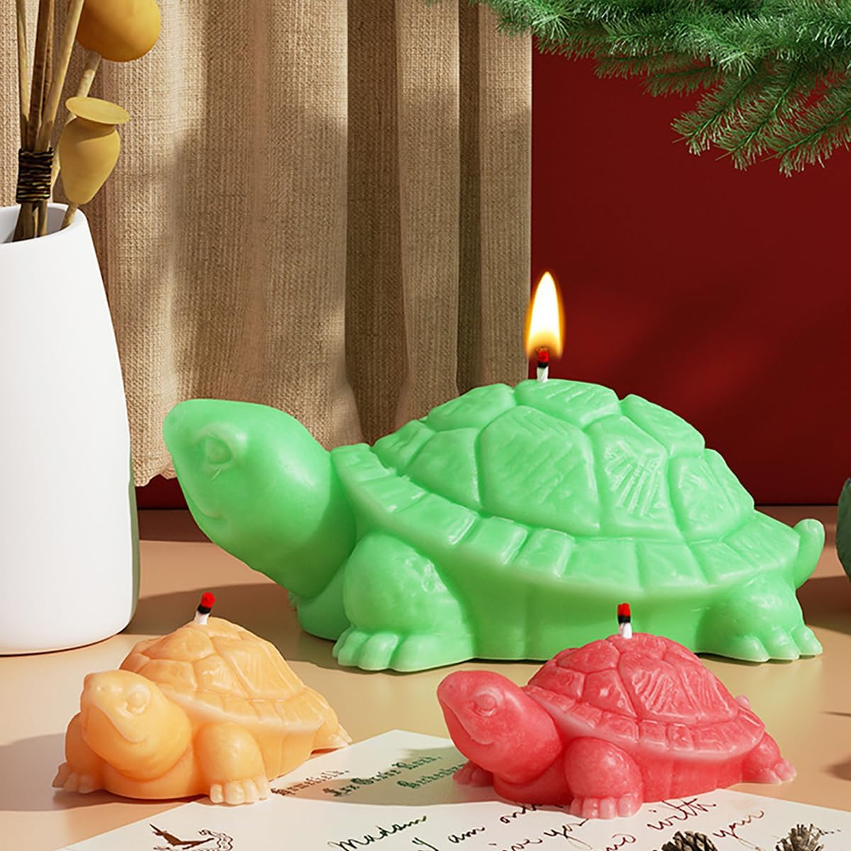 3D Sea Turtle Resin Molds, AFUNTA 2 PCS Animal Epoxy Resin Molds Tortoise Candle Mold, DIY Resin Ornament Molds for Resin Craft, Home Decor image number 3